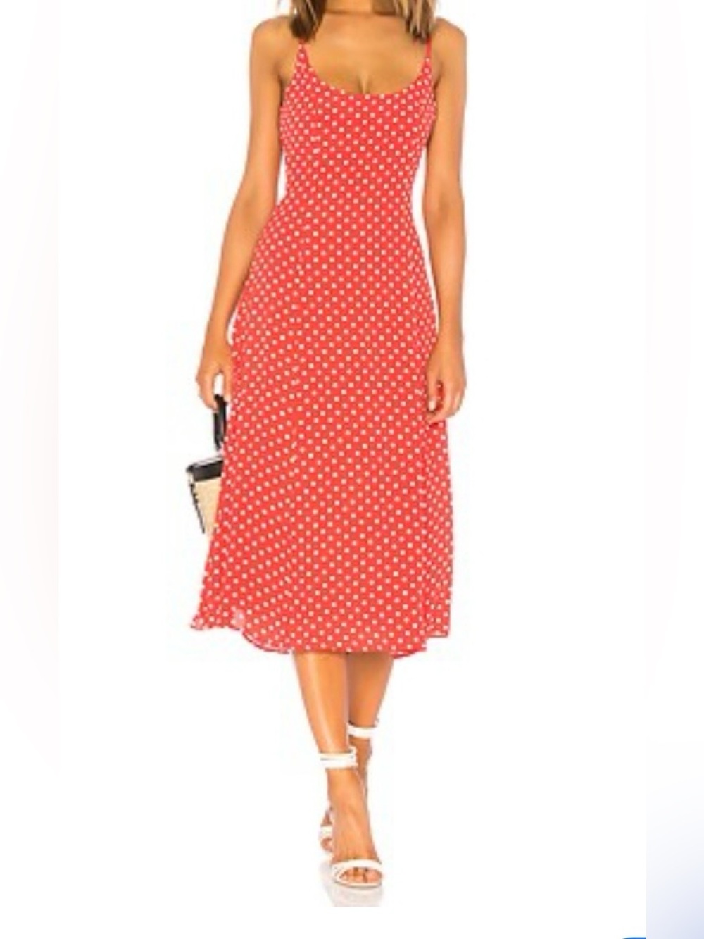 Privacy Please Red Polka Dot Midi Dress